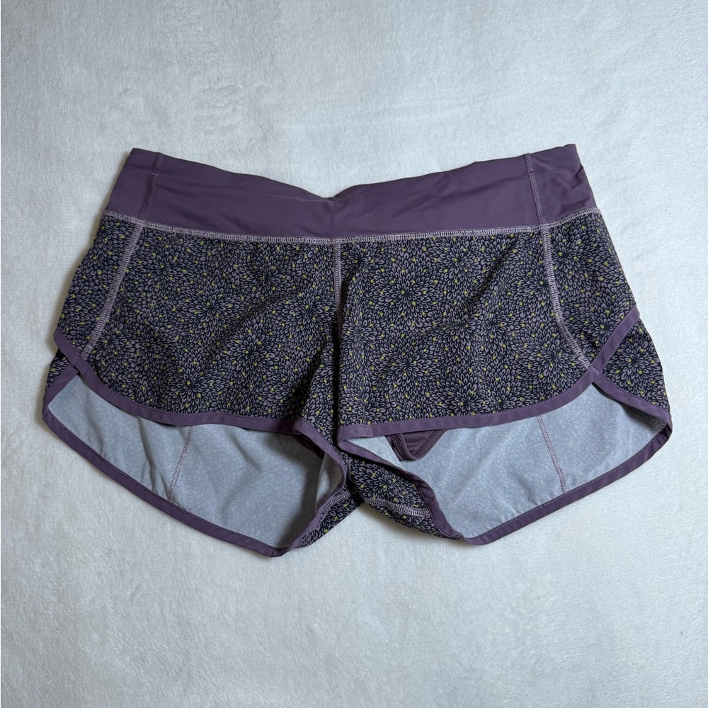 lululemon athletica Purple Patterned Athletic Shorts